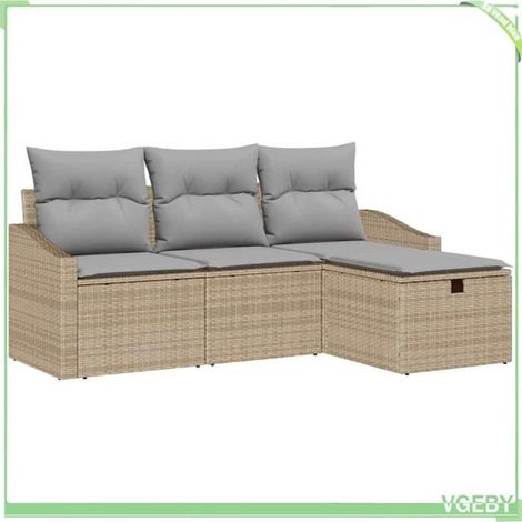 Ensemble de Canapé de Jardin - FAFEICY - 3359249 - Beige - Polyrotin - Rangement caché (1/5)