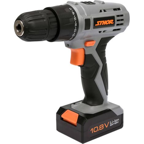 Taladro atornillador STHOR 10,8 V, 1 x 1,3 Ah, ion de litio, 1 marcha, 700 rpm, 10 mm 78981 (1/5)