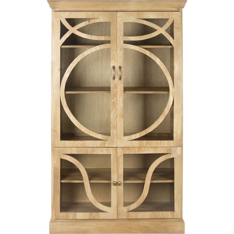 Vitrina Madera Maciza Mango 120X50X205 Natural (1/5)