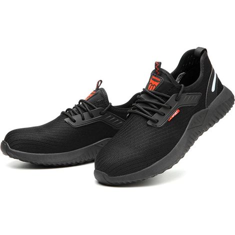 1 paire chaussures de sécurité, embout acier, semelle caoutchouc antidérapante, intercalaire Kevlar perforation-résistant, mesh respirant, taille 39 (1/5)