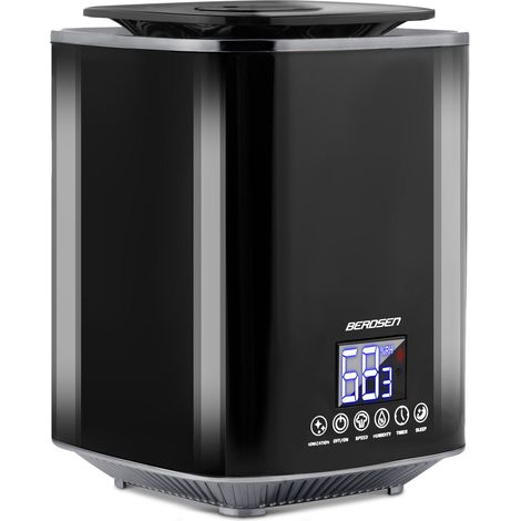 Humidificateur d'air ultrasonique 250 ml/h – Grand réservoir 2,6 l – Hygromètre intégré – Mode nuit et aromathérapie (1/4)