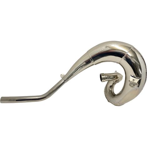 Tuyau d'expansion, diffuseur/chambre/tube de résonance, nickelé (tuyau d'échappement avant nickelé) : Husqvarna CR 250 '00-'12, WR 250/300 '00-'12