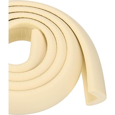 Baguette de protection pour bébé - idéale pour les angles de meubles, les cheminées, etc. - 2 mètres, blanc cassé (1/5)
