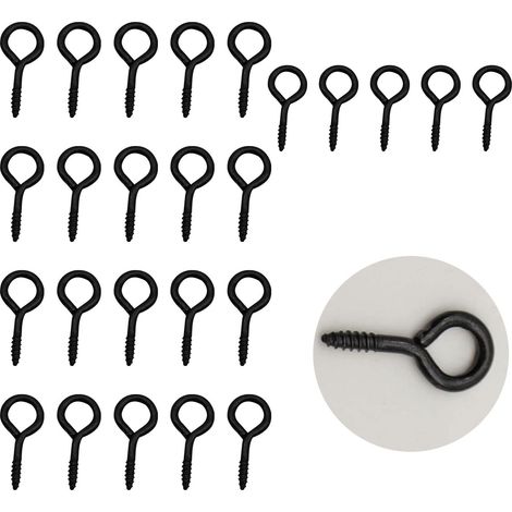 Vis à Oeillet 30mm,25 PCS Vis à Œillet Pitons à Visser en Métal Zingué Viss à Anneau Crochets à Oeil pour Fixation sur Bois Câbles Décoration Intérieure et Extérieure Hamacs et Stores (1/5)