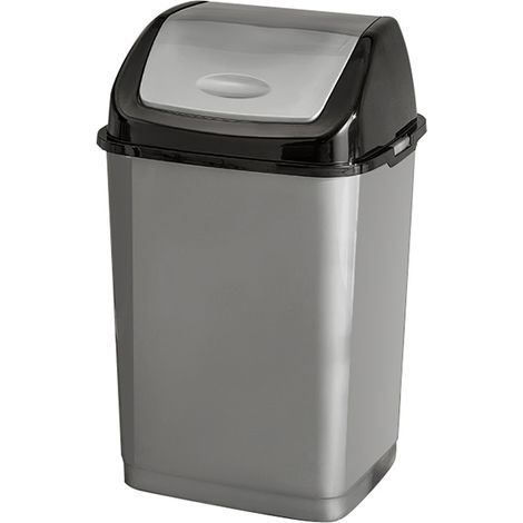 Poubelle plastique Binio 10L anthracite (1/3)