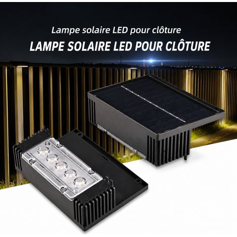 Applique murale solaire d'extérieur 5 LED lumière jaune pour clôture et jardin réf 6052 13 × 9,5 × 4,5 cm 500 g – Livraison gratuite (1/5)