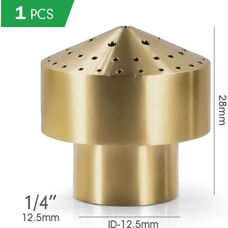 (11/4 pouces - 1 pièce) Buse de fontaine en laiton 1/4", 1/2", 3/4", 1", 1,5", 2", pour décoration extérieure de jardin ou de cour - Jet droit pour bassin (1/5)