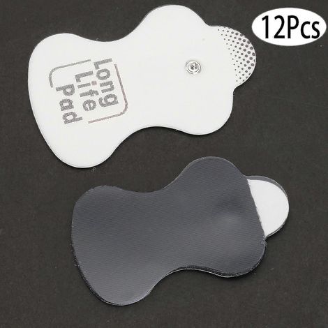Lot de 12 électrodes de rechange longue durée pour électrothérapie - Électrodes de massage auto-adhésives réutilisables de qualité supérieure, compatibles avec les appareils Omron (1/5)