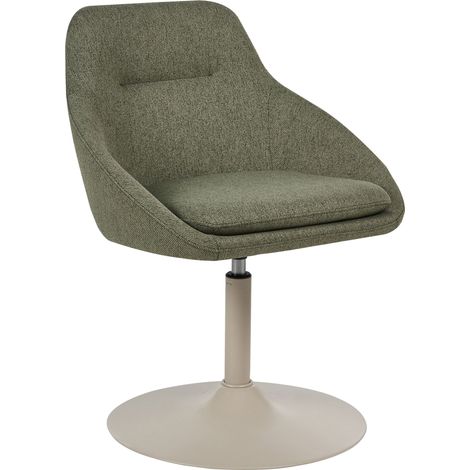 Swivel Dining Chair Light Green Fabric Fully Upholstered 360° Swivel Base Modern Dining Room WESTMINISTER (1/5)