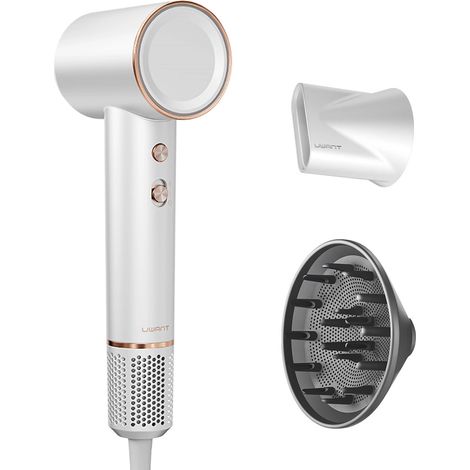 Secador de pelo ionizante con difusor H100 1500W - Blanco (1/5)