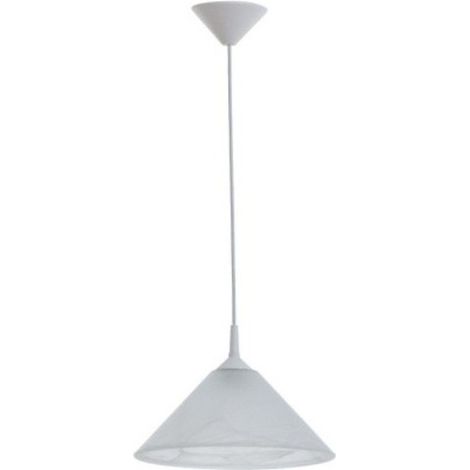 Alfa CHINCZYK Grey Glass Pendant Ceiling Lamp 30cm, 1xE27 Max 15W, Aluminum Accents, Dimmable with Dimmable Bulb, Height 107cm, Modern Hanging Light for Living Room, Dining Room, Office (1/2)