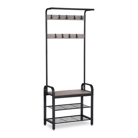 Estante para zapatos y percheros tipo loft (1/4)