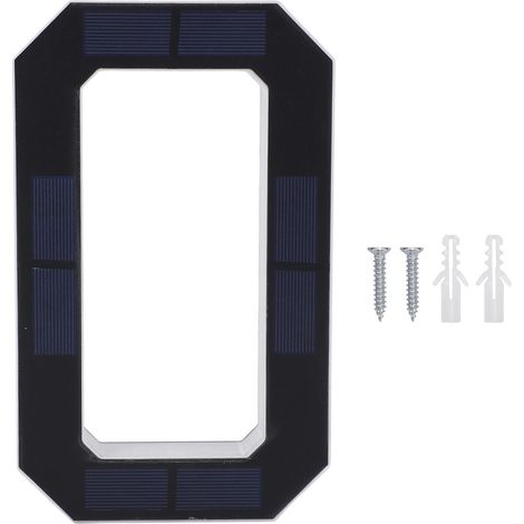 Numéro de maison à éclairage solaire LED, éclairage extérieur étanche, signe d'adresse moderne rétro-éclairé, extérieur noir 9 pouces 0