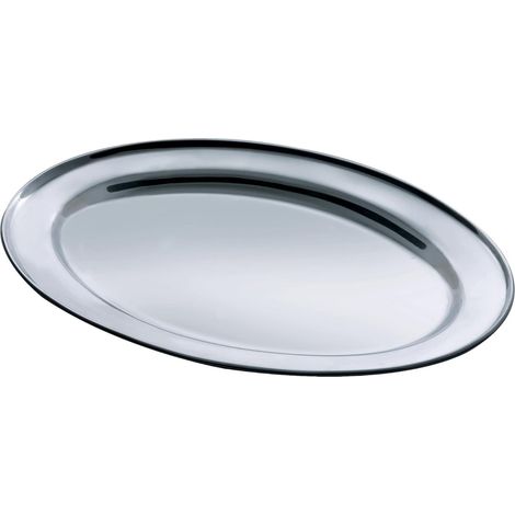 Abert vassoio portata ovale ø 50 bordo piano acciaio inox (1/2)