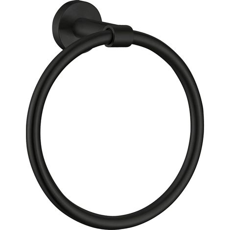 Anello portasciugamani, acciaio inox, design moderno, MJH-nero (1/2)