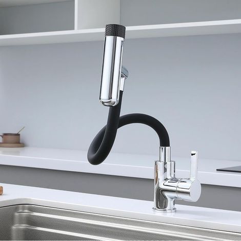 Mitigeur Cuisine Rotative À 360° Robinet Cuisine Rabattable Avec Bec Flexibl (1/5)