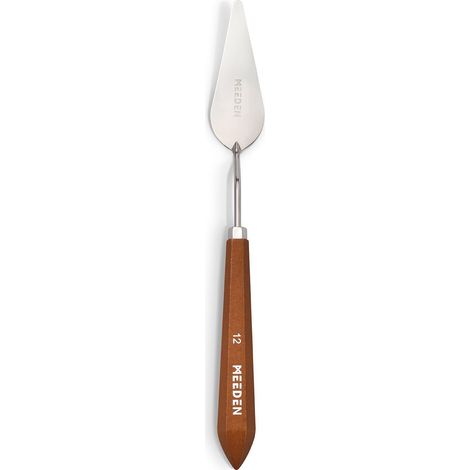 Couteau à palette de mélange d'artiste : couteau grattoir flexible en acier inoxydable de 25,2 cm avec manche en bois – Accessoires de peinture à l'huile pour gouache acrylique, toile, 12 (1/5)
