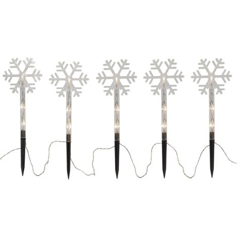 Star LED-Dekostab 'Wandy', 3 Schneeflocken,je 5 ww LED, (1/3)