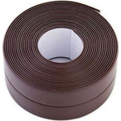 Selbstklebende weiße Silikondichtung für Badezimmer, wasserdichter PVC-Streifen, schimmelresistent, Duschdichtung für Küche und WC, 2 Stück (braun) (1/5)