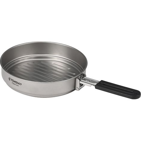 Ultraleichte 1100-ml-Titan-Bratpfanne mit Klappgriff für Outdoor-Kochen und Camping (1/5)