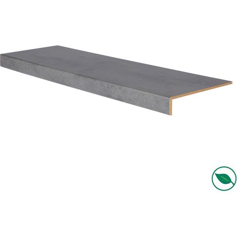 Forestea – Marche rénovation d'escalier stratifié 1000 x 300 x 56 mm – Couleur dark grey – PEFC 70% – Facile à poser