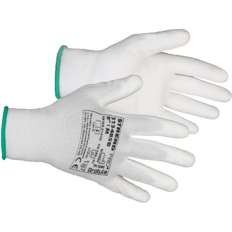 Handschuhe ST BROTULA White 08/M, Gartenhandschuhe, weiß, mit Blister