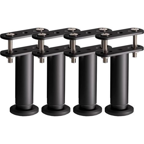 Ensemble de 4 pieds de support réglables pour cadres de meubles, lattes de support en métal robuste (120 mm - 180 mm) (1/5)
