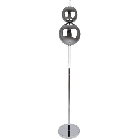 Lampadaire LED Dimmable en Métal Chromé et Verre Fumé 150 cm - PANGIVO (1/5)