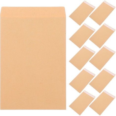 50 enveloppes pour cartes de message, enveloppes en papier pour lettres, enveloppes de rangement pour fournitures de bureau (1/4)