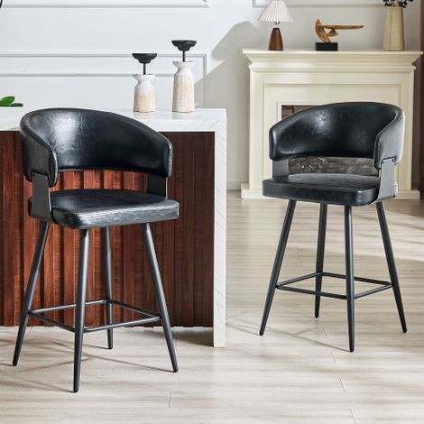 Chaise de salle à manger moderne rembourrée avec dossier et accoudoirs  style minimaliste  adaptée aux maisons, cuisines, hôtels ou showrooms. (1/5)