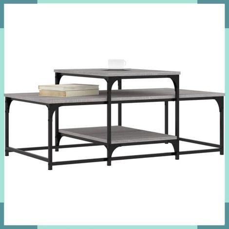 Table basse - 835317 - Sonoma gris - Bois d'ingénierie & métal - 102x60x45 cm (1/5)