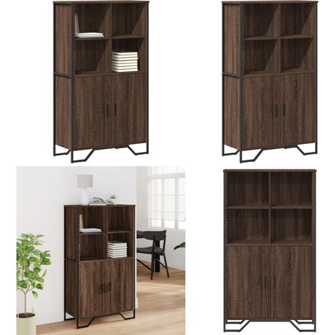 vidaXL Highboard Eichen-Optik 79,5x35,5x137,5 cm Holzwerkstoff (1/5)