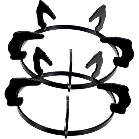 Juego de 2 soportes antideslizantes para sartenes, aptos para cocinas de gas, con anillos estables para woks y sartenes. Accesorios de cocina seguros y duraderos (20 cm).