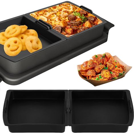 2-teiliges Silikon-Backform-Zubehörset mit Trennwänden. Geeignet für Tefal OptiGrill XL, zum Braten, Backen und Grillen. (1/5)
