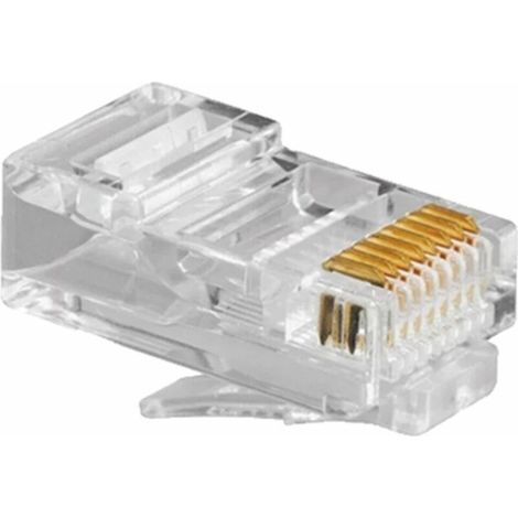 Connettore RJ45 Categoria 5 UTP GEMBIRD PLUG3UP6/100 100 uds Nero Trasparente 100 Unità