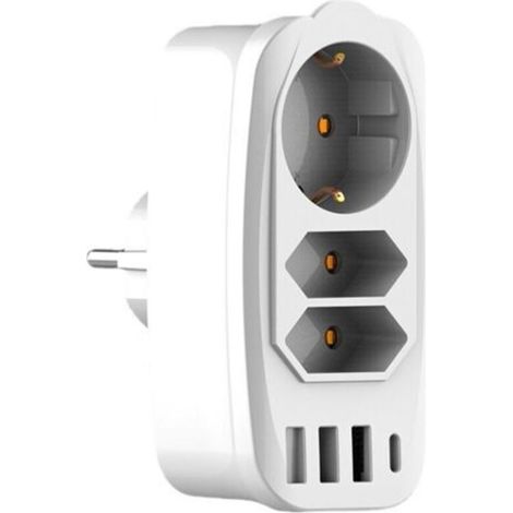 Prise USB-convertisseur multi-ports européen-prise murale multifonctionnelle intelligente un à trois-européenne