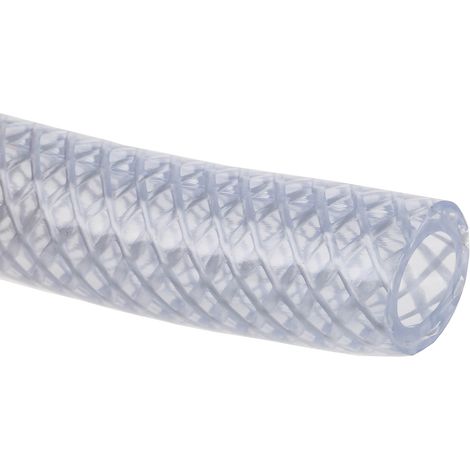 Tube flexible PVC renforcé, Ø 12.5mmx18.5mm, 25m, pour Produit chimique, Air comprimé, Alimentation, Liquide, Eau ( Prix pour Bobine de 25 Mètres )