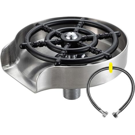 1 Lave-verres évier,Acier inoxydable,Rinçage rapide,ABS,Tuyau 50cm,Cuisine Café Restaurant (1/5)