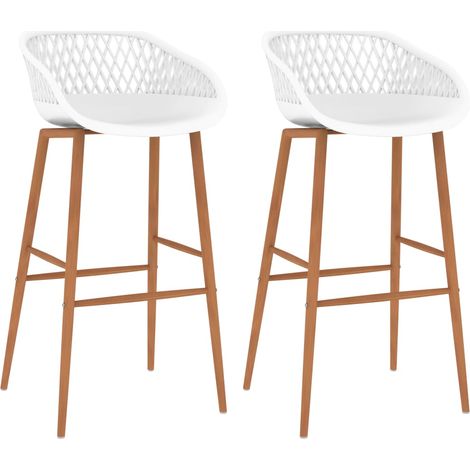 Barhocker 2 Stk. Weiß