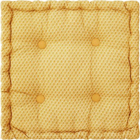 Coussin de sol "Otto" 40 x 40 x 8 cm Atmosphéra - Ocre