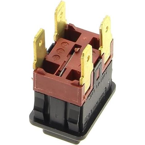 Interrupteur 4 cosses pour tronconneuse et coupe-bordures Black&Decker - 579318-00 (1/2)