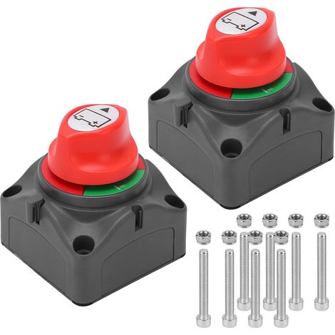 2 x 12 V-24 V Battery Isolator Switch for Cars, Trucks, Boats, Yachts, Campers (1/5)