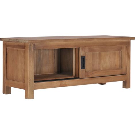 Maison Exclusive - TV-Schrank 90×30×35 cm Massivholz Teak