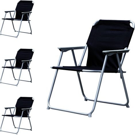 4 Stück Garten / Campingstuhl Oxfort Schwarz -DPO2600S-4 (1/2)