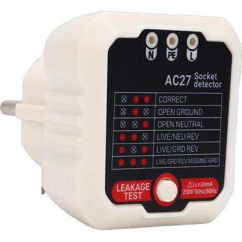 Socket tester with GFCI, LCD screen for voltage reading (1/5)