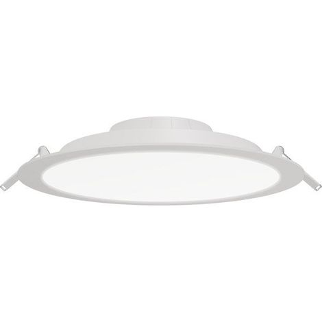 Kit 1 spot encastrable led Flat, diam. 22.5 cm, 4000K rond, blanc (1/2)