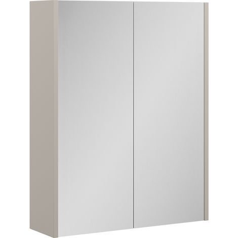 Armario con espejo para baño Ruford, Cachemira, 60 x 75.8 cm con 3 compartimentos cerrados, Vicco