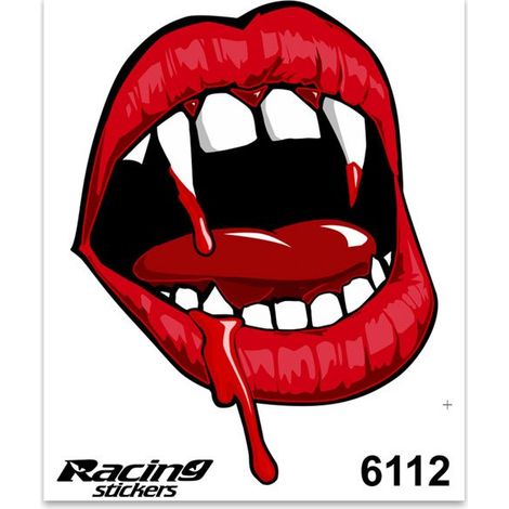 Adesivi Stickers Standard Bocca Vampiro 10 x 12 cm
