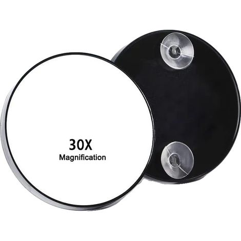 Specchio ingranditore, alto ingrandimento, supporto a ventosa, 30x (1/2)