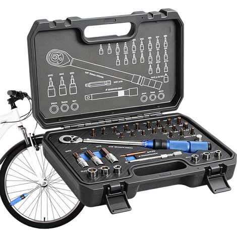 Genérico Clé dynamométrique pour vélo - Clés de quart de pouce - Kit d' pour clé dynamométrique de vélo - Serrage de guidon, et pour cyclistes de montagne et (1/5)